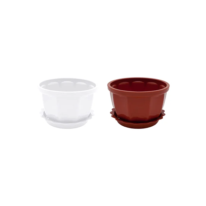 CARNATION Flower Pot w/ Botton Plate (L)