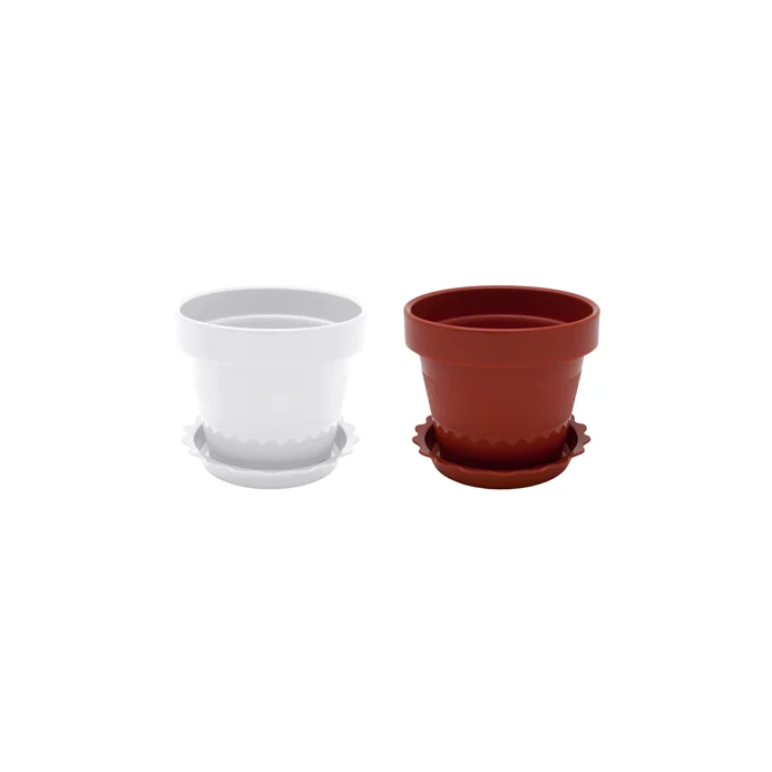SAKARA Flower Pot w/ Bottom Plate (S)