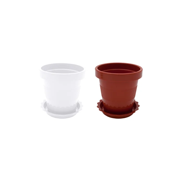 SAKARA Flower Pot w/ Bottom Plate (L)